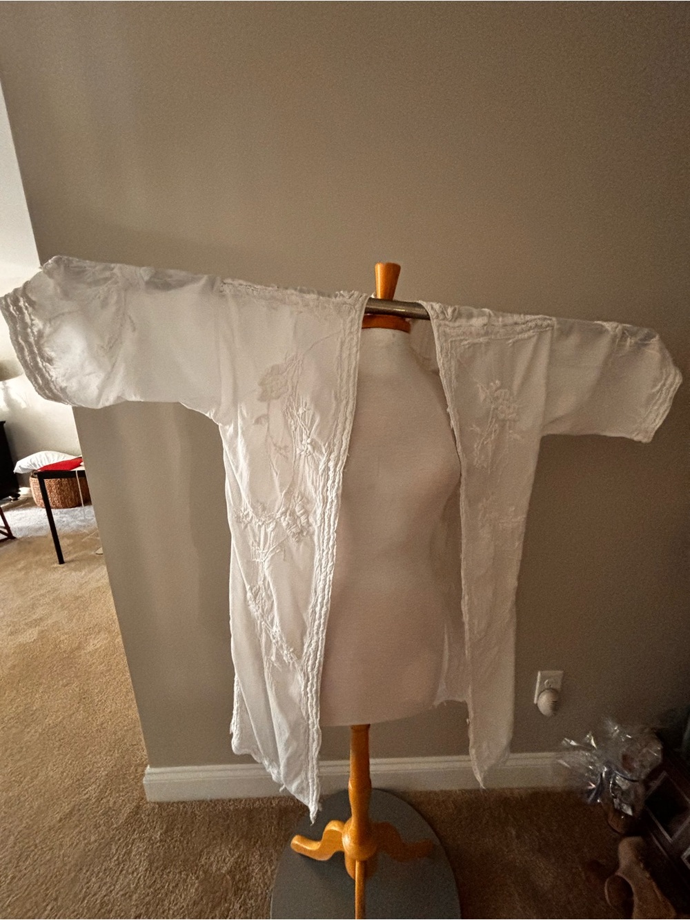 White Embroidered Women's beach cover up